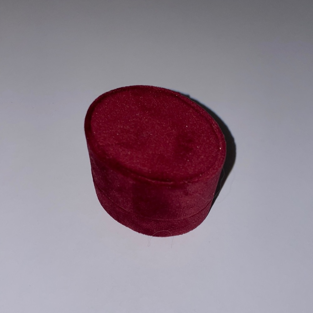 Crimson/Burgundy Red Velvet Ring Box